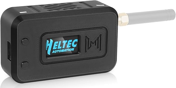 Meshnology Case for LoRa ESP32 V3 Module Board Device Set - Development Board Antenna 3000mAh Battery All-in Enclosure OLED Screen Protection Shell with Type C Interface (N35, Black)