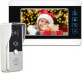 AMOCAM Video Doorbell Intercom System, 7 Inches Alloy Panel Monitor HD Camera Wired Video Door Phone Kits, Support Unlock, Monitoring, Dual-Way Intercom Indoor Outdoor for Villa Office Apartment