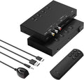 3-Port 8K@60Hz HDMI Switch with AV Input, 2X HDMI & 1x RCA to HDMI Converter Supports HDR10, HDCP 2.2, 3D with IR Remote Control, Compatible with Xbox/PS2/Nintendo Switch,Xbox,PS5/PS4,Roku,Apple TV