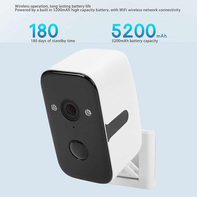 LICAEVEY Pan Tilt Security Camera, 2K HD with Magnetic Mount, Wireless WiFi and No Monthly Fee, 5200mAh Battery for Easy Indoor Outdoor Installation