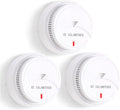 Smoke Detector 3 Pack,Fire Alarms Smoke Detectors with Photoelectric Technology with LED Lndicator and Test Button,Smoke Alarm for Home,Bedroom,Kitchen