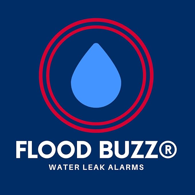 Flood Buzz Small Water Leak Alarm 12-Pack | Ready to Use Right Out of The Box, No Setup Required