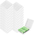 KEEPOW 20 Pcs AA/AAA Battery Storage Case Holder Box, Clear Color