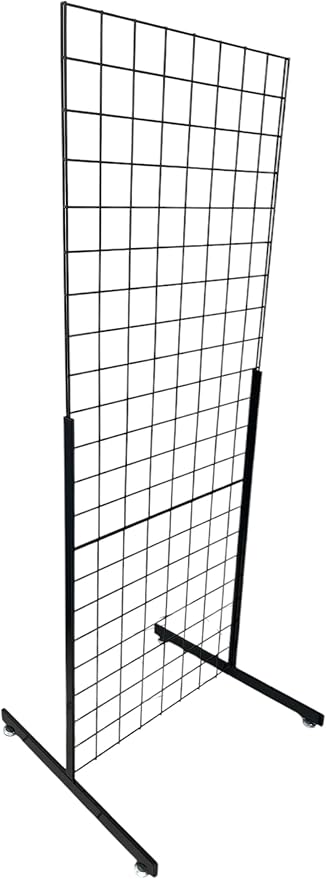 Only Hangers Heavy Duty 2' x 5.5' Gridwall Art Display Panel with EZ Slide-On Grid Legs - No Hardware or Tools Required - No Screws, Nuts, or Washers. (Set of 1)