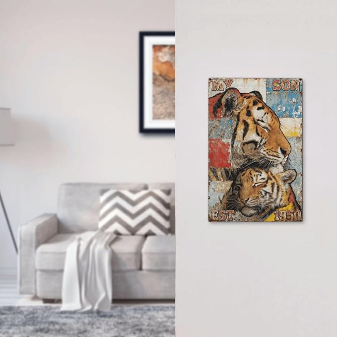 Bvtewkhz Tiger Vintage No Device Single Blank Decorative Outlet Covers Light Switch Plate Electrical Receptacle Switchplate For Bathroom Kitchen Bedroom
