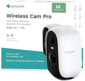 WUUK Add-on Outdoor Camera, Requires Base Station, Home Security Cameras Wireless Outdoor, 2K HD, No Monthly Fee, Compatible with Alexa & Google, Color Night Vision