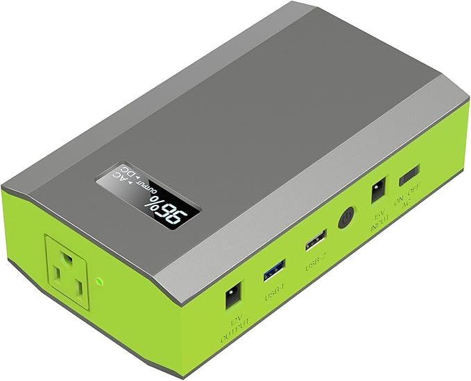 ZeroKor Portable Power Bank with AC Outlet, 65W 110V External Battery Pack 23400mAh Portable Laptop Charger Portable Power Source Backup for Outdoor Tent Camping Home Office Smart Devices -Green