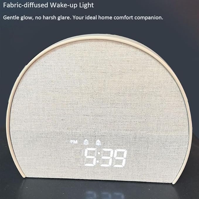 Restore 3 Sunrise Alarm Clock with Sound Machine, Digital Display, Type-C Input, Dual Alarms, White Noise, Smart Light, Touch Controls