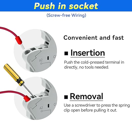 UL Listed 2Pcs Electromagnetic Relay for PLC;24V Relay Din Rail; 24VDC and 24VAC Both; SPDT with Push in Socket 6A 250VAC No Screw