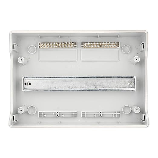 Mollom 15 Way Power Distribution Box with Bus Bars and Din Rail for Miniature Circuit Breaker MCB, Waterproof IP66.Padlock Available for Indoor and Outdoor Use