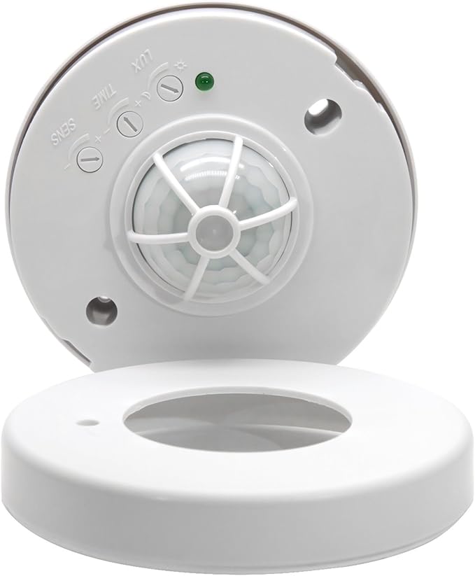 Sensky 360 Degree Ceiling Occupancy Sensor PIR Motion Sensor Switch with 3 detectors,10-40ft High Sensitive Ceiling Motion Sensor Light Switch(110V-240VAC)