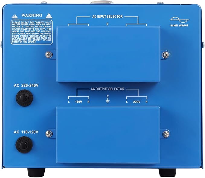 5000W Voltage Converter Auto Transformer Duty Step Up/Down Power Converter Transformer 110/120/220/240V with 3 US Outlets,3 Universal Outlets, LCD Display, Circuit Breaker Protection (DT-5000VA)