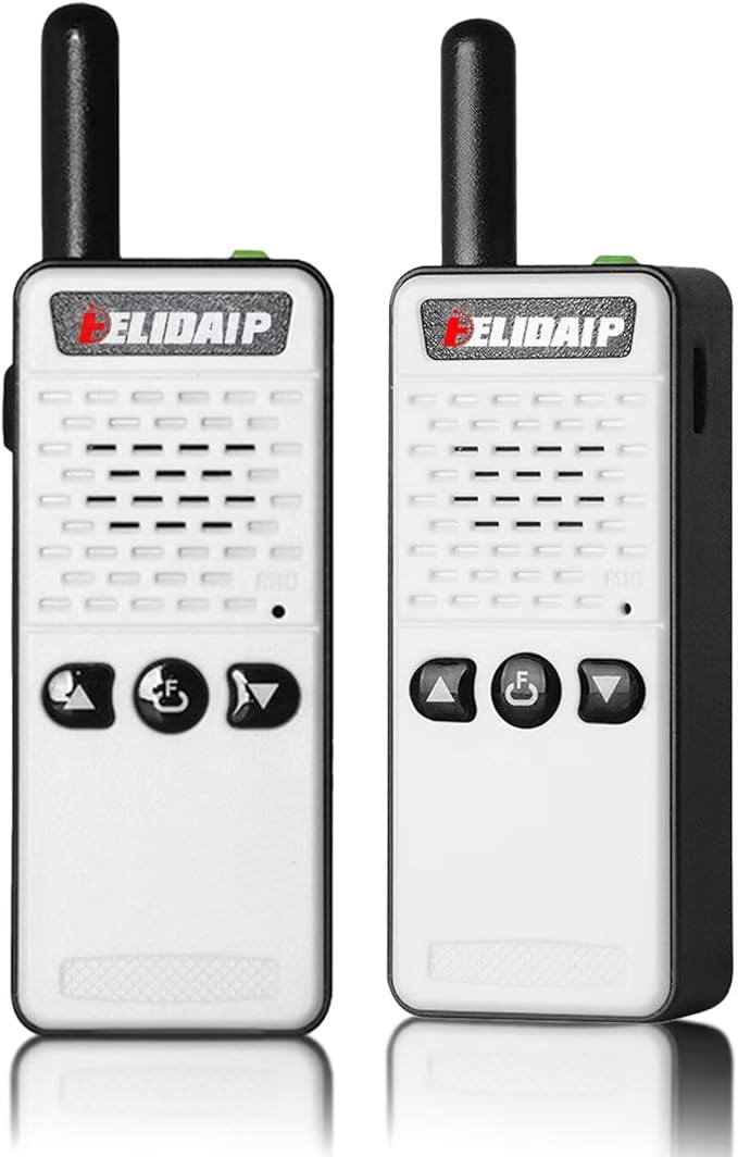 ELIDAIP T-M2 Super Mini Walkie Talkies for Adults,Rechargeable Walkie Talkies,Portable Two Way Radios for Restaurant,Camping,Running,Hotels,Hiking,Supermarket,Shopping Malls,White 2 Pack