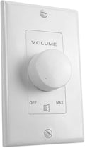 Rockville VOL7035 35W 70V Wall Volume Control, 1-Gang, White, Easy Install, Dust-Protected, Excellent Frequency Response, for Commercial Audio Systems