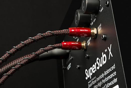 AudioQuest 12m Irish Red RCA Low-Frequency Subwoofer Audio Interconnect - CL3/FT4 PVC