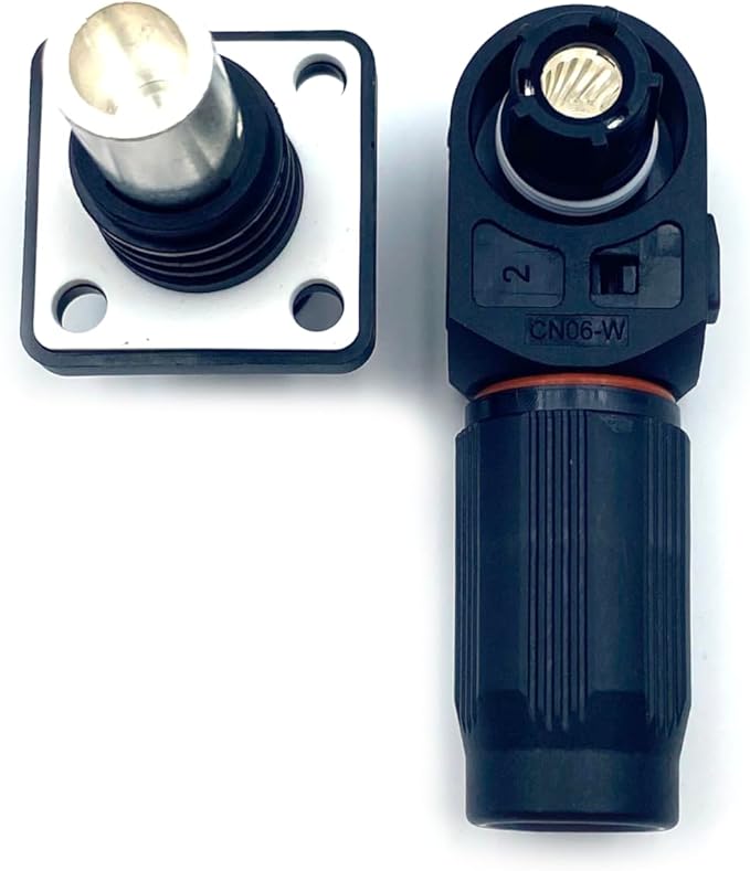 1 Set Battery Energy Storage Connector, 70A High Current Connectors Quick Plug Terminal Black Right Angle Plug and Socket IP67 Waterproof Power Adapter Crimping 10mm² Wiring (1000V)
