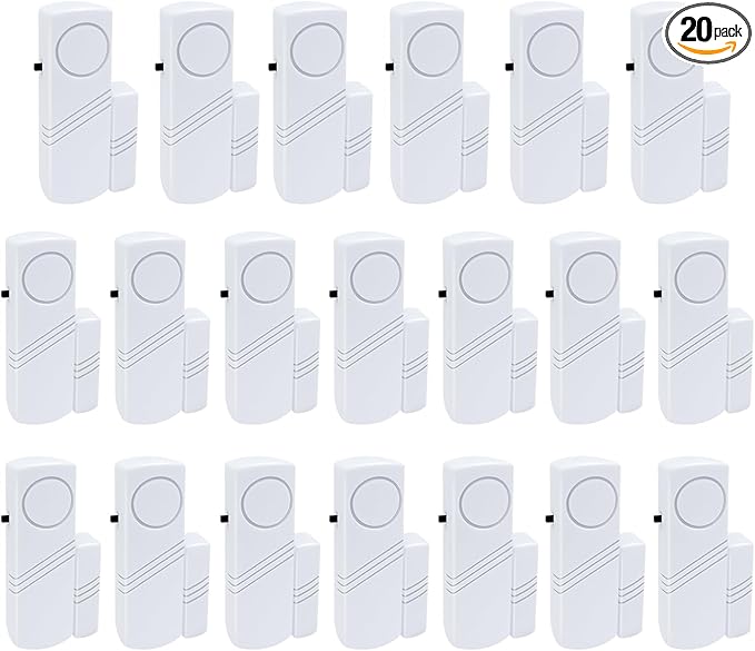 Door Window Alarm, 90DB Door Alarms for Kids Safety, Wireless Sensor Door Window Burglar Alarm-Window Pool Alarms for Home Office House, 20 Pack (20 Pack)