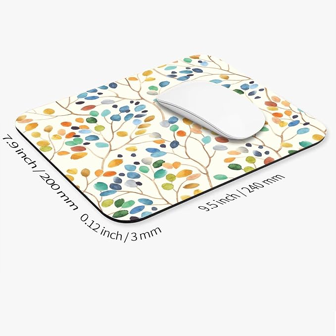Armanza Square Mouse Pad Colorful Forest,Personalized Premium-Textured Custom Mouse Mat Design,Washable Mousepad Cloth,Non-Slip Rubber Base Computer Mouse Pads for Wireless Mouse