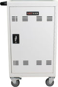 32 Device Mobile Charging Station for Laptops/Tablets/iPads/Chromebooks,32 Bay Lockable Charging Cabinet with Cable Management & Power Strip Included, Laptop & Tablet Storage Carts,Easy Assembly