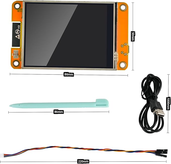 Geekstory 2.8 inch ESP32 Display Module ESP32-2432S028R ILI9341 Resistive Touch Screen WiFi+BT Dual-core Development Board 240X320 TFT LCD Module for Arduino