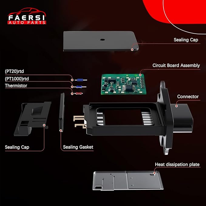 FAERSI Mass Air Flow Sensor Meter MAF 22680-7S000 AF10141 for 2003-2014 Altima & 2004-14 Maxima & 07-12 Sentra & 05-15 Xterra & 2003-2014 Murano | Infiniti 08-13 G37 & 05-08 G35 & More