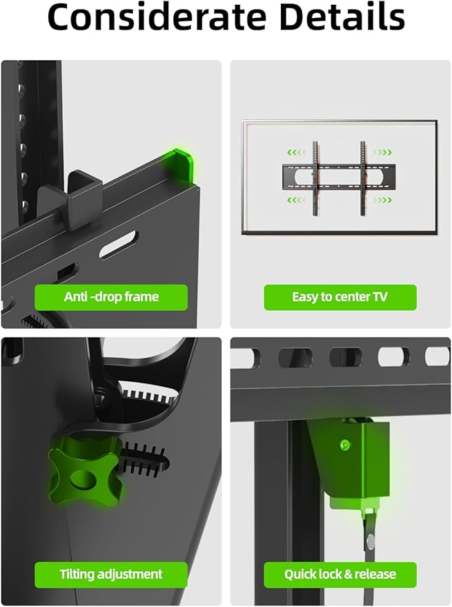 USX MOUNT Heavy Duty Tilting TV Wall Mount for 60-120" up to 220lb, Low Profile TV Mount Ultra Slim Wall Bracket fit 16-32" Studs, Max VESA 900x600 for 65 75 85 86 90 98 100 110inch Large Television