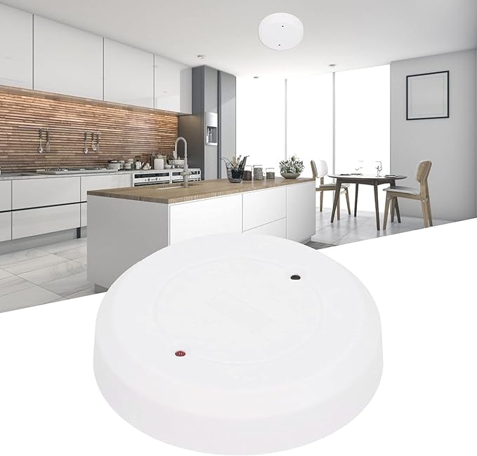 Wired Glass Break Detector Door Window Glass Break Detector Round Break in Sensor Tamper Alarm Ceiling or Wall Mount
