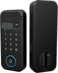 myQ Secure View™ 3-in-1 Smart Lock with 2K HDR Video Doorbell Camera, Face Access, Fingerprint Access, PIN & App Control — Intelligent Entry with Built-in Camera, Color Night Vision & Two-Way Audio