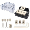 3 Way Amplifier Sub Speaker Audio Distribution Block 0 Gauge /4 Gauge in 4 GA / 8GA Wire Out Connecting Blocks 1PCS