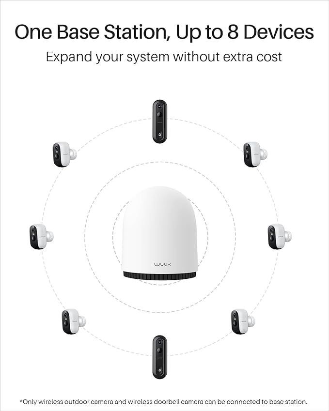 WUUK Security Cameras Wireless Outdoor, Indoor Camera, Home Surveillance System, 2K, No Monthly Fee, Motion Alert, Night Vision, 2.4/5 GHz WiFi, Compatible with Alexa & Google, 2-Camera Kit