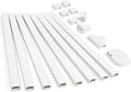 126in Cord Hider Kit, ZhiYo Cord Covers for Wall Mounted TV, Paintable Wire Cover for Cords, TV Cable Hider Wall Kit, Cable Cover Wire Management, White Cords Concealer, 8 x L15.7in W0.95in H0.55in