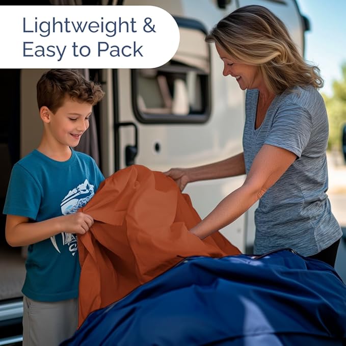RV Short Queen Sheet Set 60 X 75 - 4 Piece RV Short Queen Bed Sheets - Soft, Breathable & Cooling - Designed for Bunks, Trailers & Campers - Fits 8” to 12" Mattress - Hotel Luxury Bedding - Terracotta