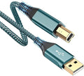 sweguard Printer Cable 15ft, USB Printer Cord USB 2.0 Type A Male to B Male Cable Scanner Cord High Speed Compatible with HP, Canon, Dell, Epson, Lexmark, Xerox, Samsung and More - Green