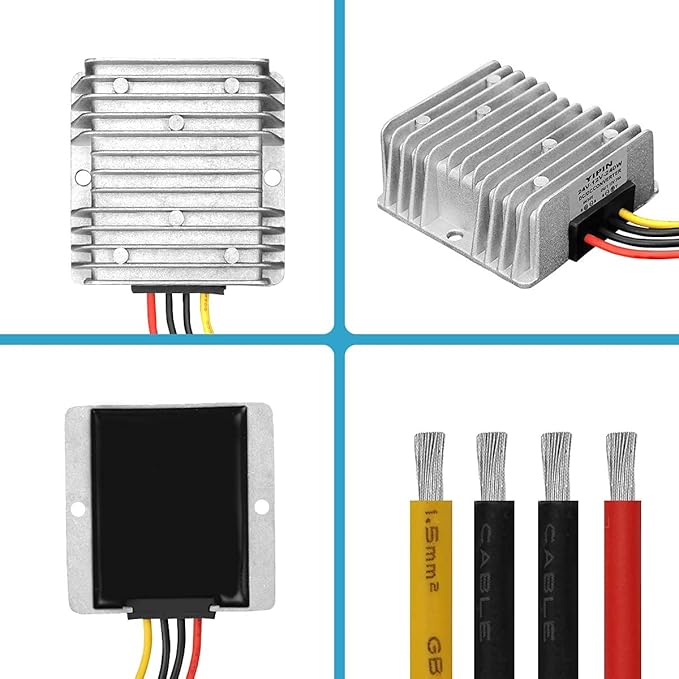 DC/DC Converter Regulator 24V Step Down to 12V 20A 240W Low Voltage Reducer Buck Transformer Waterproof Golf cart Club car