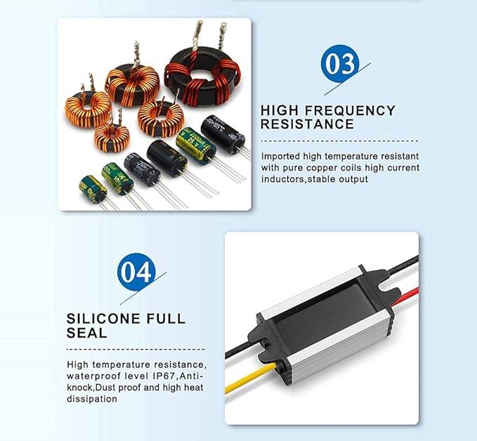 DC to DC 24V to 12V Step Down Voltage 12Volts Regulator Buck Converter Output 5A 60W Power Converter Module (5A)
