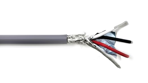 KWANGIL 3C 14AWG AMESB Shielded Cable Wire (UL2464) - Flexible Str TC, PVC Ins, OS+Drain+TC BRD, PVC JKT for CNC Machine, Stepper Motor, VFD Spindle (Gray 25FT)