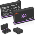 JHTC 360 X4 Battery Compatible with X4, 2 Pack 2500mAh Replaceme X4 Batteries with Battery Storage Case