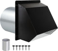 7Inch Wall Vent with Screen and Damper,Galvanized Steel Hooded Wall Vent Cover Cap Exhaust Vent Cover Outside,Exterior Vent Hood Outdoor for Kitchen Range Hood Laundry Dryer Bathroom Fan Duct Air Vent