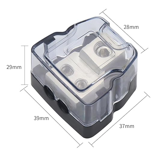 2Way Power Distribution Block 4GA / 8GA in 8 Gauge Out Split Ground Blocks 1PCS