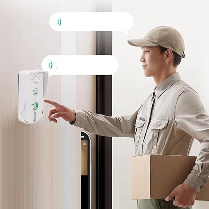 Heayzoki 2 Way Voice Intercom, IP54 Water Proof Wireless Intercomunicador with 5 Adjustable Volume Levels 1000mAh Battery, 1640ft Range Indoor Outdoor System for Home Office