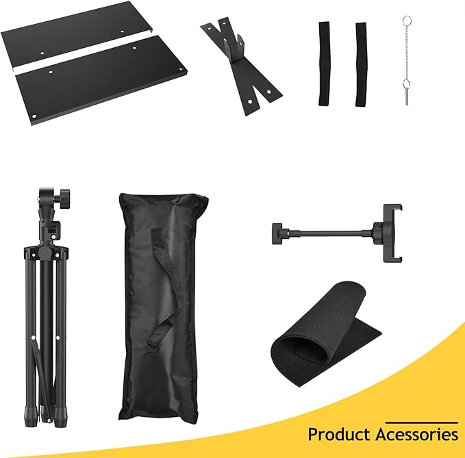 Facilife Projector Stand Tripod - Laptop Tripod Projector Stand Adjustable Height 22 to 47 Inch, Projector Tripod Stand, Tripod for Porjector, Projector Stand for Outdoor Movies