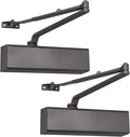 Lawrence Heavy Duty Door Closer Commercial Grade 1 - Adjustable 6-Speed Delayed-Action Door Control with 3 Pistons – Flexible Installation with Included Hardware - Embassy Series LH816