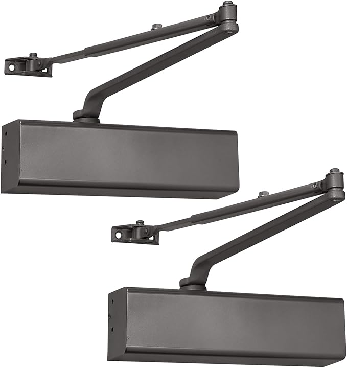 Lawrence Heavy Duty Door Closer Commercial Grade 1 - Adjustable 6-Speed Delayed-Action Door Control with 3 Pistons – Flexible Installation with Included Hardware - Embassy Series LH816