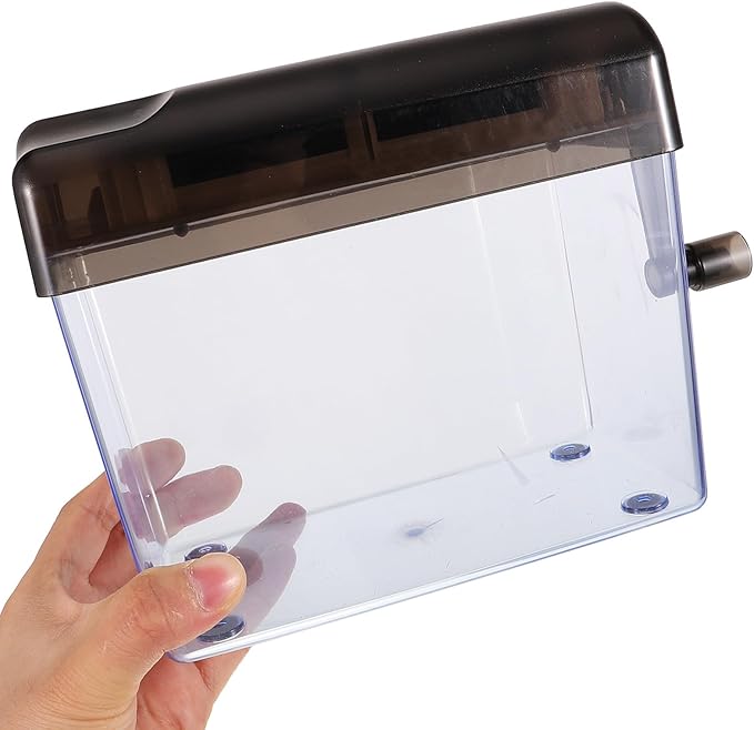 ifundom Manual Paper Shredder Small Desktop Handheld Wear-Resistant Shredder for Home Office Use A6 Size Gray