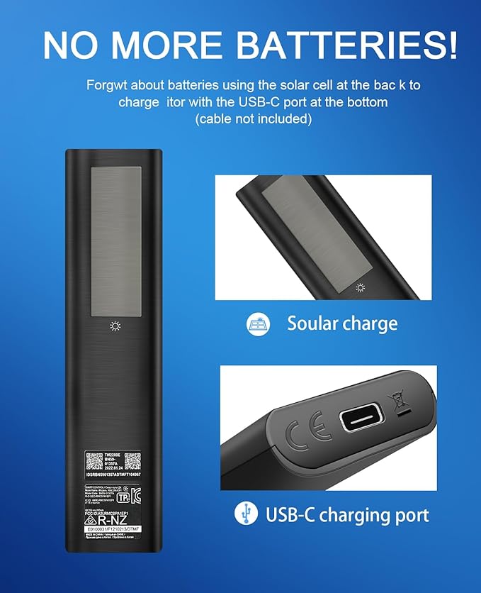 BN59-01357A Solar Voice Remote Compatible with Samsung Remote with 3 Apps and Solar Charging for Samsung Smart TVs Frame Neo LED Smart 4K 8K Ultra HD,VG-TM2180ES/ZA