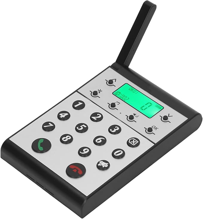 Eujgoov 1000m Distance Wireless Intercom Phone Hands Intercom System Intelligent Networking for Home, Business Office, Classroom, Telephone Audio (Black)