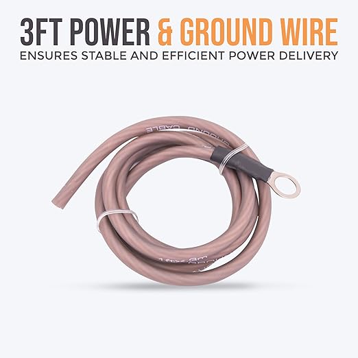 Elite Audio Premium 8 Gauge CCA Amplifier Installation Wiring Amp Kit, 1000 watt High-Power Wiring with Triple Shielded RCA’s and ANL Fuse Holder - EA-PRMK8 Amp Install Kit