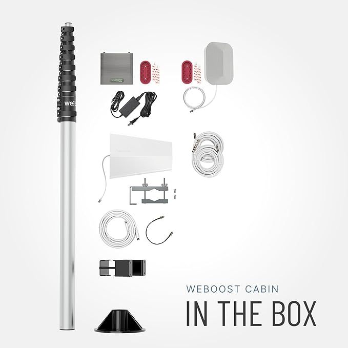 weBoost Cabin – Cell Phone Signal Booster | Boosts 4G LTE & 5G | Supports All U.S. Carriers – Verizon, AT&T, T-Mobile & More | Made in The U.S. | FCC Approved