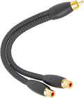 AudioQuest Y splitter - one RCA male to two RCA female 6in (15.24cm) cable