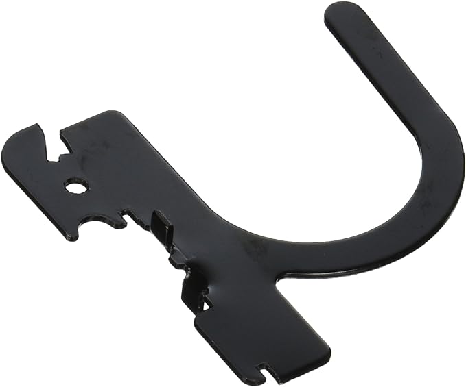 Wall Control 10-UH-003 B Slotted Pegboard U-Hook for Wall Control Pegboard Only, 3", Black
